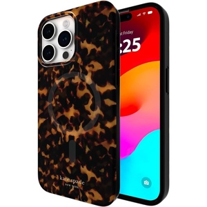 image:imagekate spade new york iPhone 15 Pro Max Case Compatible with MagSafe Phone Cover  Chunky Glitter IridescentTortoiseshell