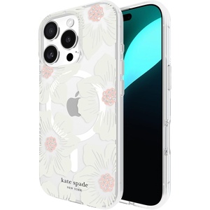 image:imagekate spade new york iPhone 16 Pro Case  Cherry Dot Gems  Compatible with MagSafe  Lightweight Designer Case for iPhone 16 Pro with AntiScratch Coating and Cherry Dot DesignHollyhock Cream Floral