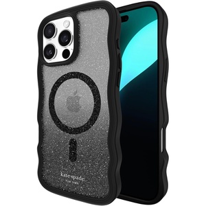 image:imagekate spade new york iPhone 16 Pro Max Case  Liquid Glitter Iridescent  Compatible with MagSafe  Lightweight Designer Case for iPhone 16 Pro Max with Liquid Glitter Iridescent DesignWavy Nightfall