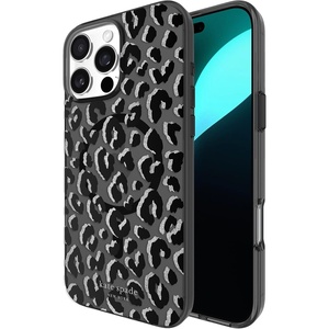 image:imagekate spade new york iPhone 16 Pro Max Case  Liquid Glitter Iridescent  Compatible with MagSafe  Lightweight Designer Case for iPhone 16 Pro Max with Liquid Glitter Iridescent DesignCity Leopard Black