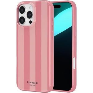 image:imagekate spade new york iPhone 16 Pro Max Case  Liquid Glitter Iridescent  Compatible with MagSafe  Lightweight Designer Case for iPhone 16 Pro Max with Liquid Glitter Iridescent DesignStripe Rose Coral