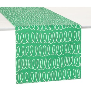 image:imagekate spade new york in The Loop amp Joy Dot Reversible Table Runner 100 Cotton Machine Washable CreamNavy Blue 15x72GreenCream