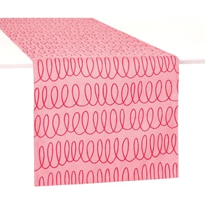 image:imagekate spade new york in The Loop amp Joy Dot Reversible Table Runner 100 Cotton Machine Washable CreamNavy Blue 15x72Rose PinkRed