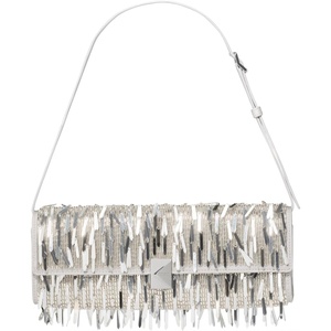 image:imagekate spade new york womens Deco Fine Grain Leather Soft Mini ShoulderSilver Embellished Fringe