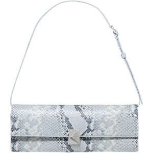 image:imagekate spade new york womens Deco Fine Grain Leather Soft Mini ShoulderSnake Embossed Pale Sapphirine
