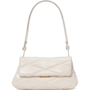 image:imagekate spade new york womens Grace Fine Grain Leather Convertible Shoulder BagQuilted Cream