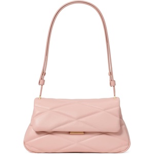 image:imagekate spade new york womens Grace Fine Grain Leather Convertible Shoulder BagQuilted Rose Smoke