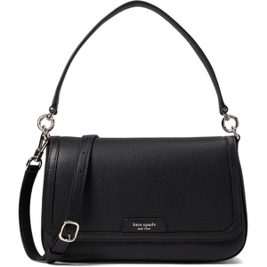 image:imagekate spade new york womens Hudson Pebbled Leather Flap Shoulder BagBlack