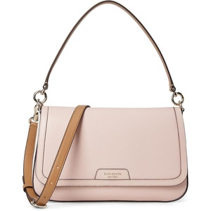 image:imagekate spade new york womens Hudson Pebbled Leather Flap Shoulder BagColorblocked Rose Smoke Multi