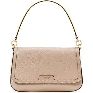 image:imagekate spade new york womens Hudson Pebbled Leather Flap Shoulder BagColorblocked Timeless Taupe Multi
