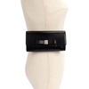 image:imageAllSaints Womens Leather Bow Belt Bag Removable Zip Pouch for HandsFree Carrying amp TravelBlack