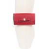 image:imageAllSaints Womens Leather Bow Belt Bag Removable Zip Pouch for HandsFree Carrying amp TravelGarnet Red