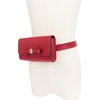 image:imageAllSaints Womens Leather Bow Belt Bag Removable Zip Pouch for HandsFree Carrying amp TravelGarnet Red