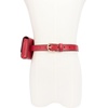 image:imageAllSaints Womens Leather Bow Belt Bag Removable Zip Pouch for HandsFree Carrying amp TravelGarnet Red