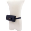 image:imageAllSaints Womens Leather Bow Belt Bag Removable Zip Pouch for HandsFree Carrying amp TravelPlanetary Navy