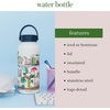 image:imageKate Spade New York Large Insulated Stainless Steel Water Bottle 33 Ounce Metal Water Bottle Double Wall Travel Tumbler with Lid Sunny Day StripeBookshelf