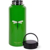 image:imageKate Spade New York Large Insulated Stainless Steel Water Bottle 33 Ounce Metal Water Bottle Double Wall Travel Tumbler with Lid Sunny Day StripeDragonfly Flight
