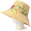 image:imageKate Spade New York Womens Floral Embroidered Sunhat Raffia Cap Fashion Accessory for Summer