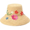 image:imageKate Spade New York Womens Floral Embroidered Sunhat Raffia Cap Fashion Accessory for Summer