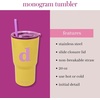 image:imagekate spade new york 20 Ounce Insulated Initial Tumbler for Cold and Hot Drinks with Reusable Straw Stainless Steel Travel Cup with Slide Top Lid AD