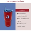 image:imagekate spade new york 20 Ounce Insulated Initial Tumbler for Cold and Hot Drinks with Reusable Straw Stainless Steel Travel Cup with Slide Top Lid Aletter a