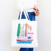 image:imagekate spade new york Canvas Tote Bag for Women Cute Tote Bag for Teacher Canvas Beach Bag Book Tote with Pocket Bookshelf