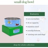 image:imagekate spade new york Dog Dish for Food and Water Stainless Steel Bowl with NonSlip Base 4 Cup 32oz Capacity Large Pet Food Bowl or Water Dish for Dogs Watercolor DotRaining Cats and Dogs
