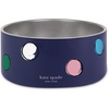 image:imagekate spade new york Dog Dish for Food and Water Stainless Steel Bowl with NonSlip Base 4 Cup 32oz Capacity Large Pet Food Bowl or Water Dish for Dogs Watercolor DotWatercolor Dot