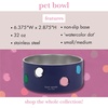 image:imagekate spade new york Dog Dish for Food and Water Stainless Steel Bowl with NonSlip Base 4 Cup 32oz Capacity Large Pet Food Bowl or Water Dish for Dogs Watercolor DotWatercolor Dot