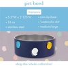 image:imagekate spade new york Dog Dish for Food and Water Stainless Steel Bowl with NonSlip Base 4 Cup 32oz Capacity Large Pet Food Bowl or Water Dish for Dogs Watercolor DotWatercolor Dot