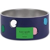 image:imagekate spade new york Dog Dish for Food and Water Stainless Steel Bowl with NonSlip Base 4 Cup 32oz Capacity Large Pet Food Bowl or Water Dish for Dogs Watercolor DotWatercolor Dot