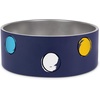 image:imagekate spade new york Dog Dish for Food and Water Stainless Steel Bowl with NonSlip Base 4 Cup 32oz Capacity Large Pet Food Bowl or Water Dish for Dogs Watercolor DotWatercolor Dot