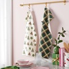 image:imagekate spade new york Holiday Confetti amp Acrobat Plaid Holiday Kitchen Towels 2Pack Set 100 Cotton with Metallic Print LintFree amp Absorbant CreamGreen 17x28