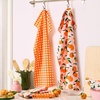 image:imagekate spade new york Hot Hot Hot Peppers and Spring Time Dot Kitchen Towels 4Pack Set Absorbent 100 Cotton RedPink 17x28OrangePink