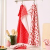 image:imagekate spade new york Hot Hot Hot Peppers and Spring Time Dot Kitchen Towels 4Pack Set Absorbent 100 Cotton RedPink 17x28RedPink