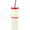 image:imagekate spade new york Insulated Tumbler with Reusable Straw Holiday 20 Ounce Acrylic Travel Cup with Lid Slim Double Wall Tumbler Candy BowCandy Bow