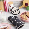 image:imagekate spade new york Joy Dot Oven Mitt amp Pot Grabber 2Pack Set 7 x 13 8 Round RedRose PinkBlackBeige