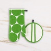 image:imagekate spade new york Joy Dot Oven Mitt amp Pot Grabber 2Pack Set 7 x 13 8 Round RedRose PinkGreenCream