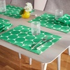 image:imagekate spade new york Joy Dot Placemats 4Pack Set Reversible 100 Cotton Machine Washable BlackBeige 13x19GreenCream