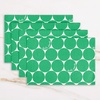 image:imagekate spade new york Joy Dot Placemats 4Pack Set Reversible 100 Cotton Machine Washable BlackBeige 13x19GreenCream