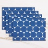 image:imagekate spade new york Joy Dot Placemats 4Pack Set Reversible 100 Cotton Machine Washable BlackBeige 13x19Navy BlueCream