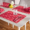 image:imagekate spade new york Joy Dot Placemats 4Pack Set Reversible 100 Cotton Machine Washable BlackBeige 13x19Rose PinkRed