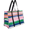 image:imagekate spade new york Large Reusable Grocery Bag Oversized Tote Bag with Pockets Striped Collapsible Tote for Shopping Ocean Stripe