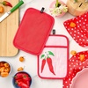 image:imagekate spade new york Lemon Party and Spring Gingham Pot Holder 2Pack Set Heat Resistant 100 Cotton Navy BlueYellow 7x10RedPink