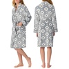 image:imagekate spade new york Plush Wrap RobeFrosted Black Jaquard