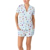 image:imagekate spade new york Short Sleeve Brushed Jersey Notch Boxer Pajama SetBlue
