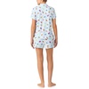 image:imagekate spade new york Short Sleeve Brushed Jersey Notch Boxer Pajama SetBlue