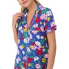 image:imagekate spade new york Short Sleeve Brushed Jersey Notch Boxer Pajama SetBlue Meadow Blooms