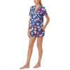 image:imagekate spade new york Short Sleeve Brushed Jersey Notch Boxer Pajama SetBlue Meadow Blooms