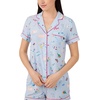 image:imagekate spade new york Short Sleeve Brushed Jersey Notch Boxer Pajama SetBlue Park Picnic